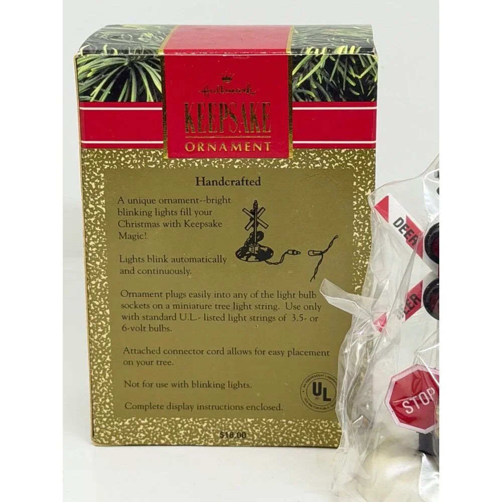 Hallmark Keepsake Ornament Deer Crossing Magic Blinking Light Christmas Decor 4